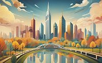 Moderne skyline 3 van Pieter van Roijen thumbnail
