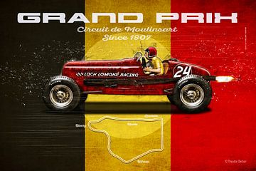 Grand Prix de Moulinsart liggend formaat van Theodor Decker