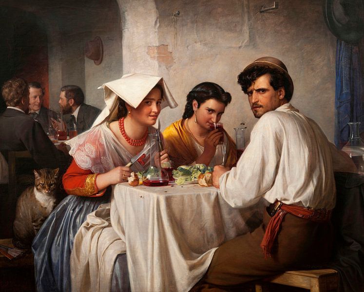 In een Romeinse Osteria, Carl Bloch... van Meesterlijcke Meesters