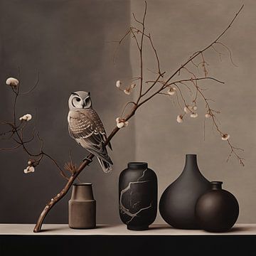 Still life with Owl by Jacky