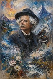 Tableau représentant le compositeur et pianiste norvégien Edvard Grieg. sur Johannes