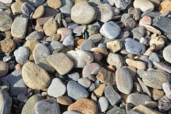 large pebbles on the beach