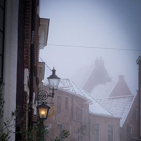 Deventer Bergkwartier in the fog by Framed by Elisabeth