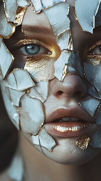 yeux de beauté et fissure dorée par johan saifudin