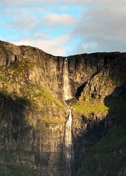 Golden waterfall