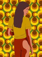 Retro Pop Art Nude Painting 01 - The Woman