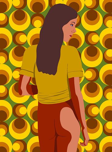 Retro Pop Art Naakt Schilderen 01 - De Vrouw