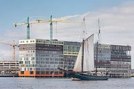 Klassiek zeilschip passeert Silodam in Amsterdam bij de Race of the Classics Rotterdam par Suzan Baars Aperçu