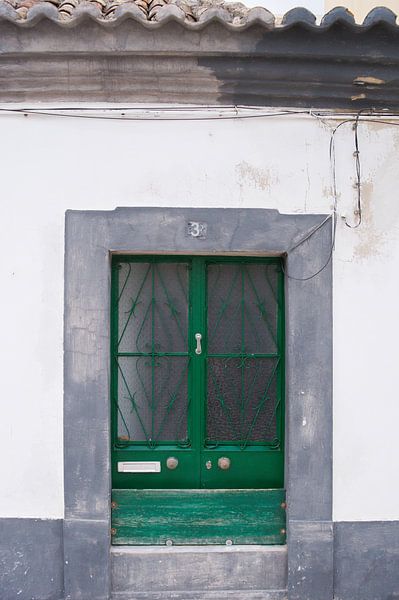 The doors of Portugal green with grey rim number 3 by Stefanie de Boer