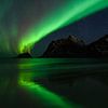Lofoten by Night (noorderlicht) van Erwin Maassen van den Brink