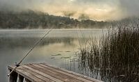 Boracko-Jezero (Bosnie) in de mist.