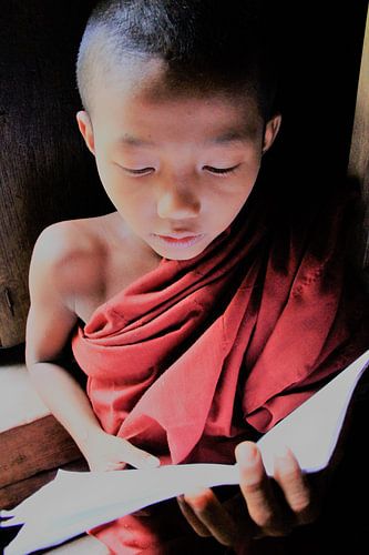 Young monk at a monastery in Myanmar
