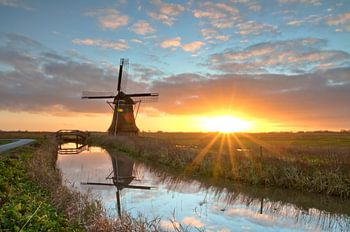 Zonsopkomst bij de Hempensermeerpolder
