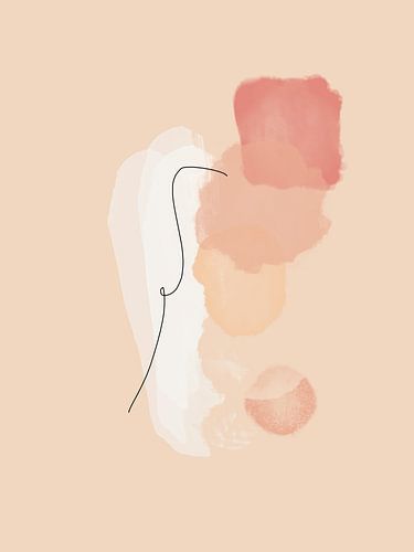 Formes organiques modernes dans des couleurs pêche douces