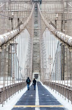 Brooklyn-Brücke Spaziergang New York von Inge van den Brande