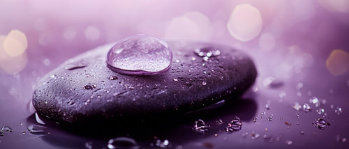 Drops of water on smooth stone