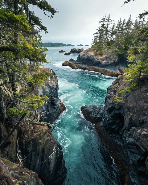Küste am Pazifik von fernlichtsicht
