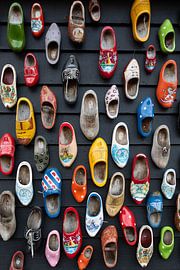 Colourful clogs on the wall by Edwin van Kuler Fotografie