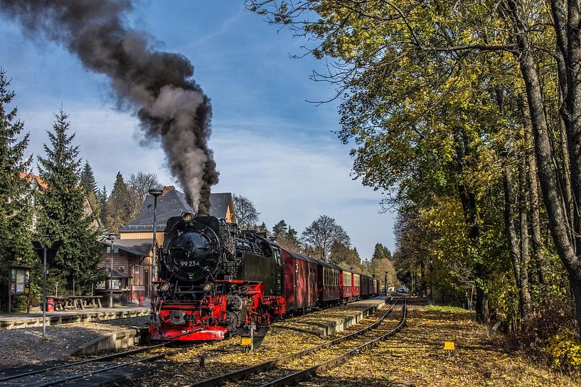 Harzer Schmalspurbahn 99-234, vertrek Drei Annen Hohne van Marcel Timmer