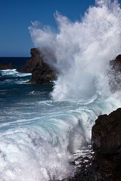 Surf on the coast of Lanzarote by Anja B. Schäfer