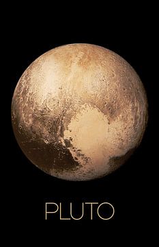 STK205498S-Solar system poster van Pluto. van Stocktrek Images