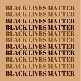 Black Lives Matter Full Text Art Square by Art Kingdom