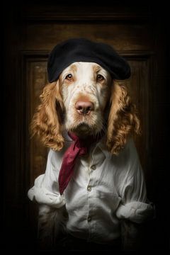 Hundeporträt im Rembrandt-Stil - Der französische Philosoph