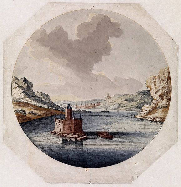 Jan van Call (I), Ansicht der Burg Pfalzgrafenstein bei Kaub, 1688 - 1698 von Atelier Liesjes