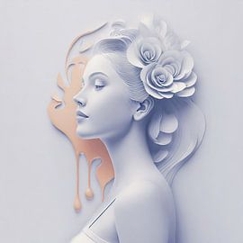 The ancient goddess portrait orange by Loutje fotografie & styling