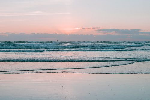 Surfen zonsondergang