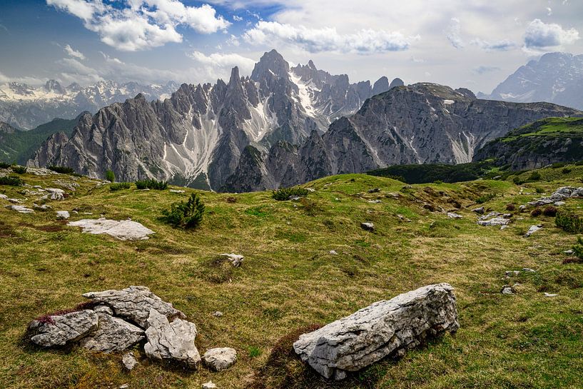 Uitzicht op de bergen van Cadini di Misurina in de Dolomieten van Sjoerd van der Wal Fotografie
