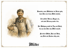 Müller – Gildeplaat met gedicht van Marcus Achberger