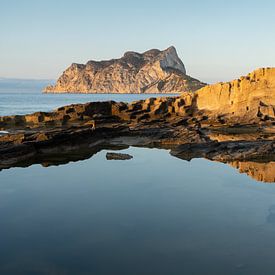 Peñón de Ifach. Rocks reflected in the Mediterranean Sea 2 by Adriana Mueller