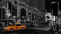 Yellow cab in Times Square