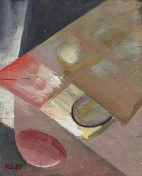 Kurt Schwitters - Sans titre (tableau avec plan incliné) (1939) sur Peter Balan