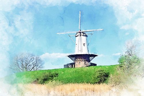 Molen De Koe in Veere, Zeeland