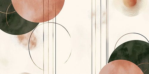 Organische Vormen in Roze en Groen