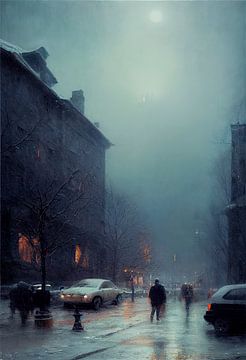 Winternacht in de stad. Deel 1 van Maarten Knops