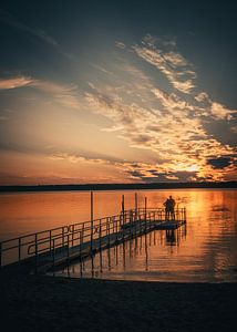 Coucher de soleil à Gültzauudden, Luleå