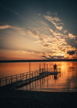 Sonnenuntergang am Gültzauudden, Luleå