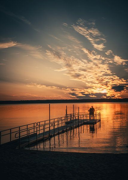 Sunset at Gültzauudden, Luleå by Jonas Röjestål