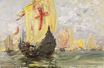 Francis Hopkinson Smith (American, 1838-1915)~Scene of a Regatta, Venice