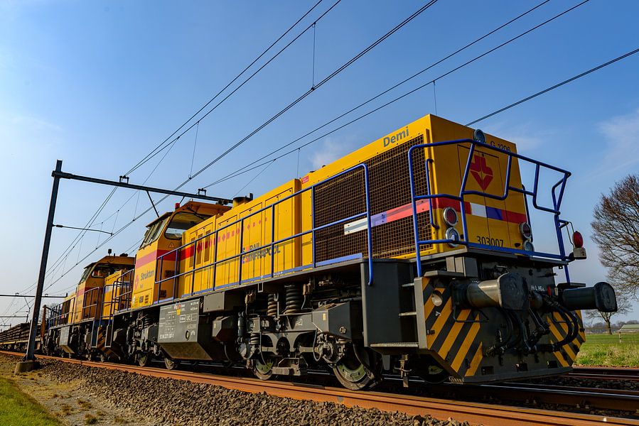 Strukton Rail MaK G 1206 Freight Train Locomotive Front View On A ...