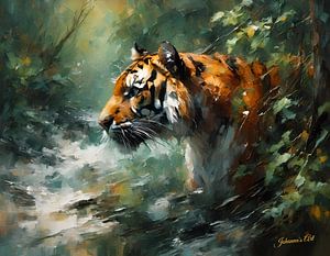 Wildtiere - Abstrakter Surrealismus - Tiger 3