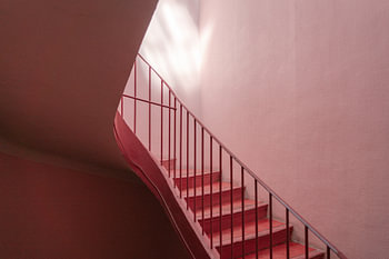 Pink staircase in Cannes