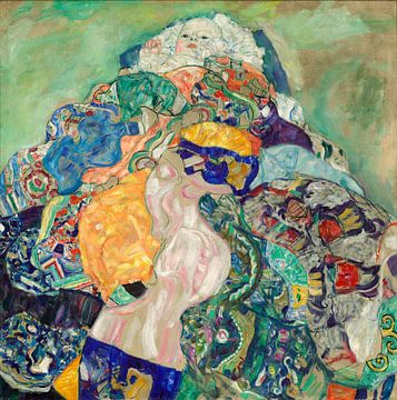 Gustav Klimt. Kind  in wiegje