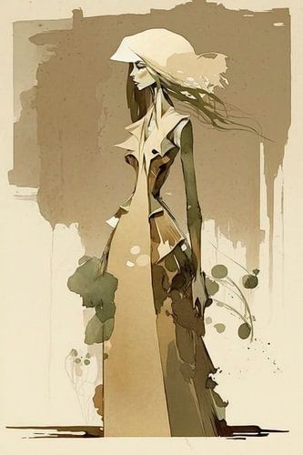 Abstracte kunst van een vrouw