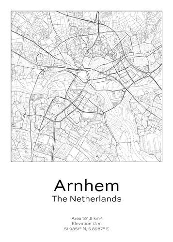 City map - Netherlands - Arnhem