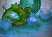 Krüge und Zwiebeln in Blau von Claudia Gründler Miniaturansicht