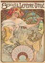 Koekjes Lefèvre-Utile (1896) van Alphonse Mucha van Peter Balan thumbnail